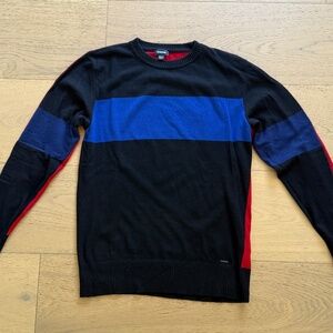 🔥 Diesel Red/Black/Blue Sweater – Like New